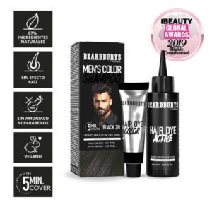 Tinte para Barba y Bigote Champú de Color - 2N Negro